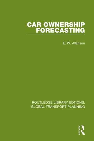 Car Ownership Forecasting de E. W. Allanson