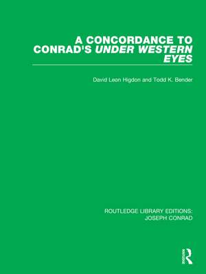 A Concordance to Conrad's Under Western Eyes de David Leon Higdon