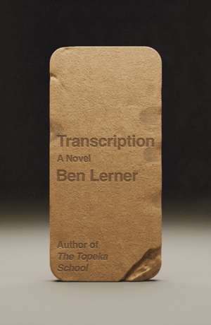 Transcription de Ben Lerner
