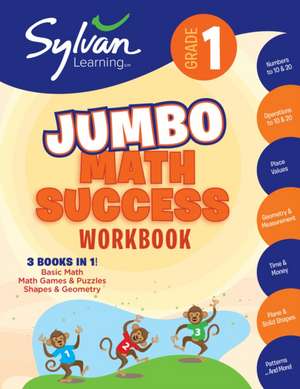 1st Grade Jumbo Math Success Workbook de Sylvan Learning