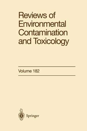 Reviews of Environmental Contamination and Toxicology de George Ware