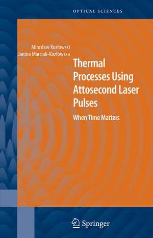 Thermal Processes Using Attosecond Laser Pulses: When Time Matters de Miroslaw Kozlowski