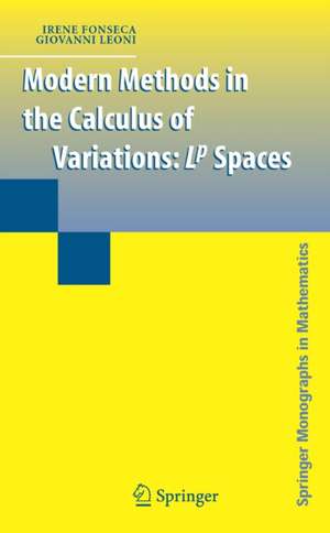 Modern Methods in the Calculus of Variations: L^p Spaces de Irene Fonseca