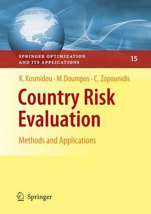 Country Risk Evaluation: Methods and Applications de Kyriaki Kosmidou