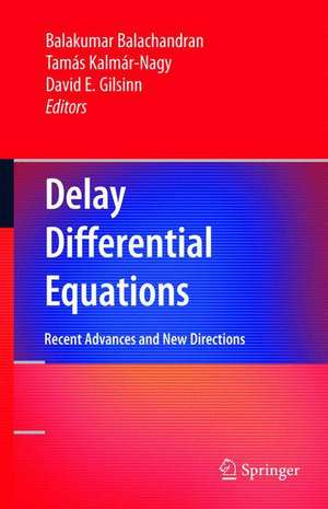 Delay Differential Equations: Recent Advances and New Directions de Balakumar Balachandran