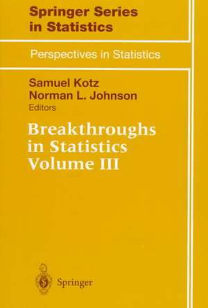 Breakthroughs in Statistics de Samuel Kotz