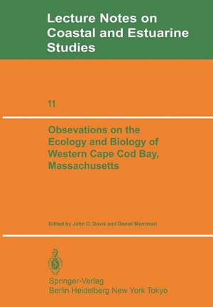 Observations on the Ecology and Biology of Western Cape Cod Bay, Massachusetts de J. D. Davis