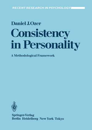 Consistency in Personality: A Methodological Framework de Daniel J. Ozer