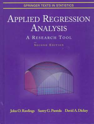 Applied Regression Analysis: A Research Tool de John O. Rawlings