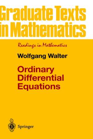 Ordinary Differential Equations de Wolfgang Walter