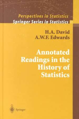 Annotated Readings in the History of Statistics de H. A. David