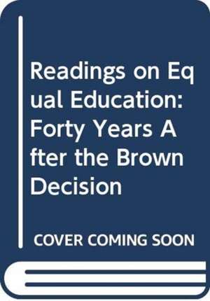 Readings on Equal Education v. 14; Social and Cultural Effects of School Desegregation