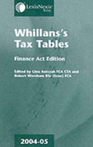 WHILLANS'S TAX TABLES 2004-2005