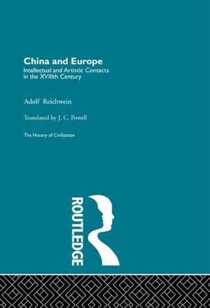 China and Europe de A. Reichwein