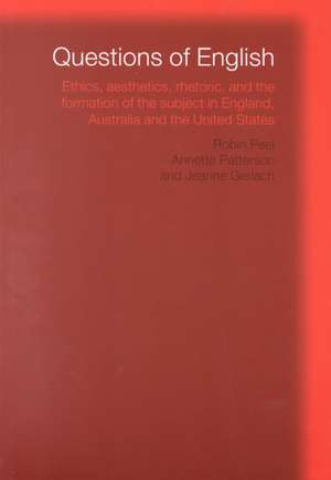 Questions of English: Aesthetics, Democracy and the Formation of Subject de Jeanne Gerlach