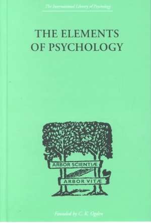 The Elements Of Psychology de Edward L Thorndike