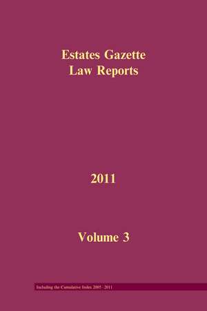 EGLR 2011 Volume 3 and Cumulative Index de Hazel Marshall