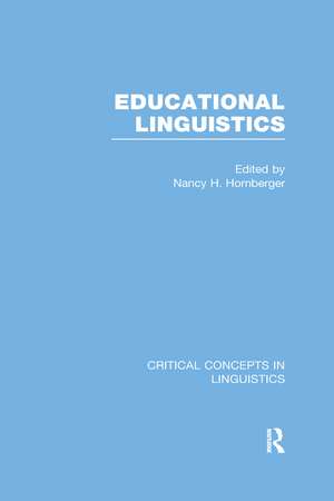 Educational Linguistics de Nancy H. Hornberger