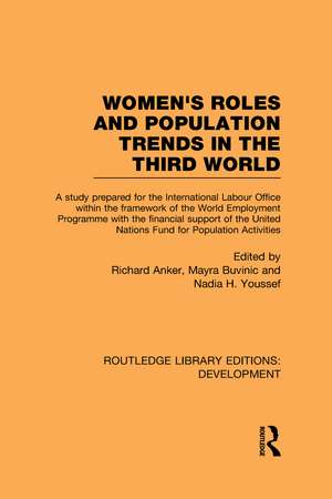 Womens' Roles and Population Trends in the Third World de Richard Anker