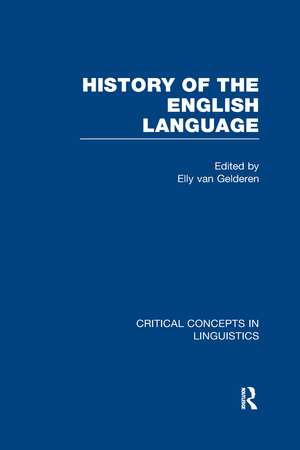 History of the English Language de Elly van Gelderen