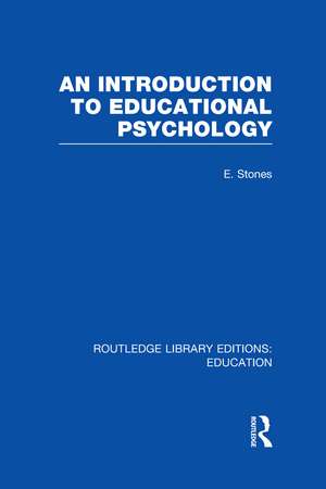 An Introduction to Educational Psychology de Edgar Stones