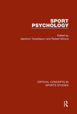 Sport Psychology de Gershon Tenenbaum