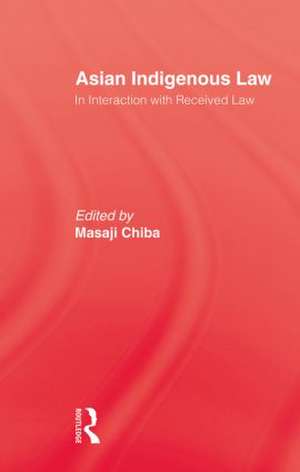 Asian Indigenous Law de Chiba