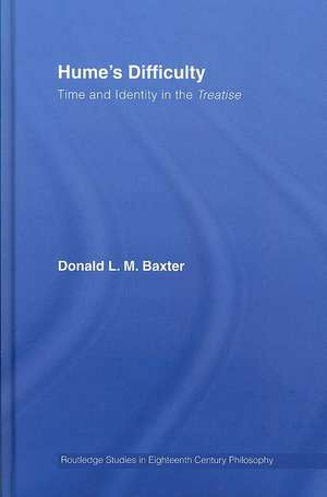 Hume's Difficulty: Time and Identity in the Treatise de Donald L.M. Baxter