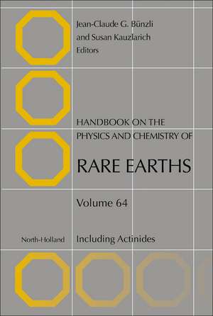 Handbook on the Physics and Chemistry of Rare Earths: Including Actinides de Jean-Claude G. Bunzli