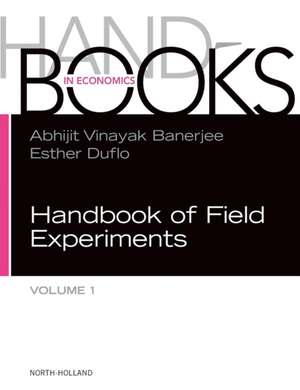 Handbook of Field Experiments de Esther Duflo