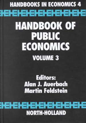 Handbook of Public Economics de Martin Feldstein