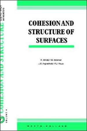 Cohesion and Structure of Surfaces de K. Binder