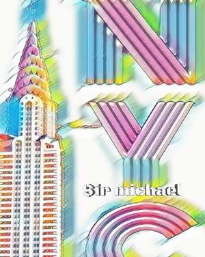 ICONIC Chrysler Building Rainbow Writing Drawing Journal. Sir Michael artist limited edition de Michael Huhn