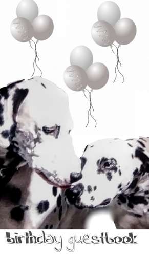 Dalmatian Birthday guest book de Michael Huhn