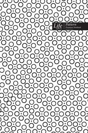 Ringed Dots Pattern Composition Notebook, Dotted Lines, Wide Ruled Medium Size 6 x 9 Inch (A5), 144 Sheets White Cover de Design