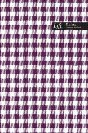 Tartan Pattern Composition Notebook, Dotted Lines, Wide Ruled Medium Size 6 x 9 Inch (A5), 144 Sheets Purple Cover de Design