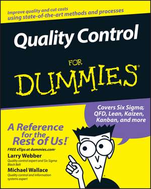 Quality Control for Dummies de Larry Webber