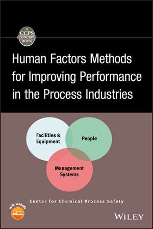 Human Factors Methods for Improving Performance in the Process Industries +CD de CCPS