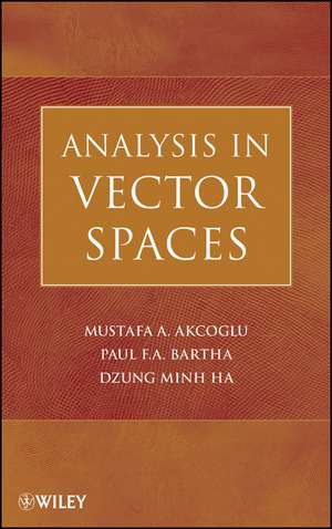 Analysis in Vector Spaces de MA Akcoglu