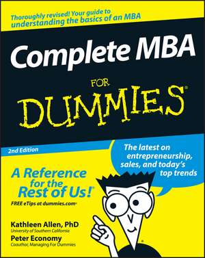 Complete MBA For Dummies 2e de K Allen