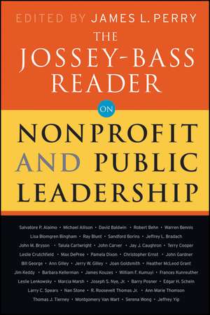 The Jossey–Bass Reader on Nonprofit and Public Leadership de JL Perry