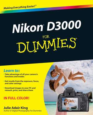 Nikon D3000 For Dummies de Julie Adair King