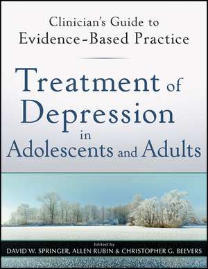 Treatment of Depression in Adolescents and Adults de DW Springer