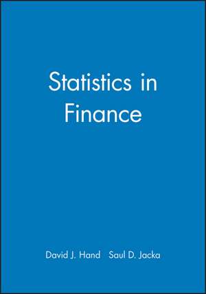 Statistics in Finance de Hand