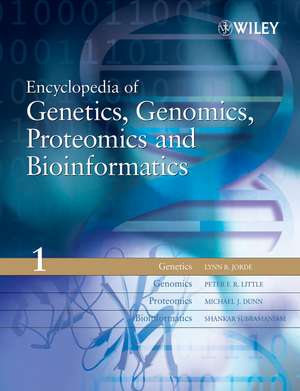 Encyclopedia of Genetics, Genomics, Proteomics and Bioinformatics 8V Set de MJ Dunn