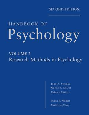 Handbook of Psychology – Research Methods in Psychology V2 2e de IB Weiner