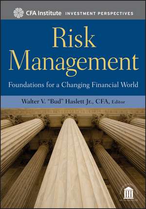 Risk Management de Walter V Bud Haslett