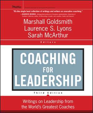 Coaching for Leadership – Writings on Leadership from the World′s Greatest Coaches 3e de M Goldsmith