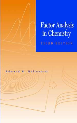 Factor Analysis in Chemistry 3e de ER Malinowski