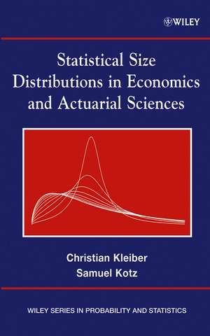 Statistical Size Distributions in Economics and Actuarial Sciences de C Kleiber